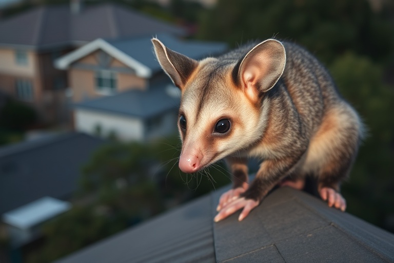 Possum in Malvern East residential area